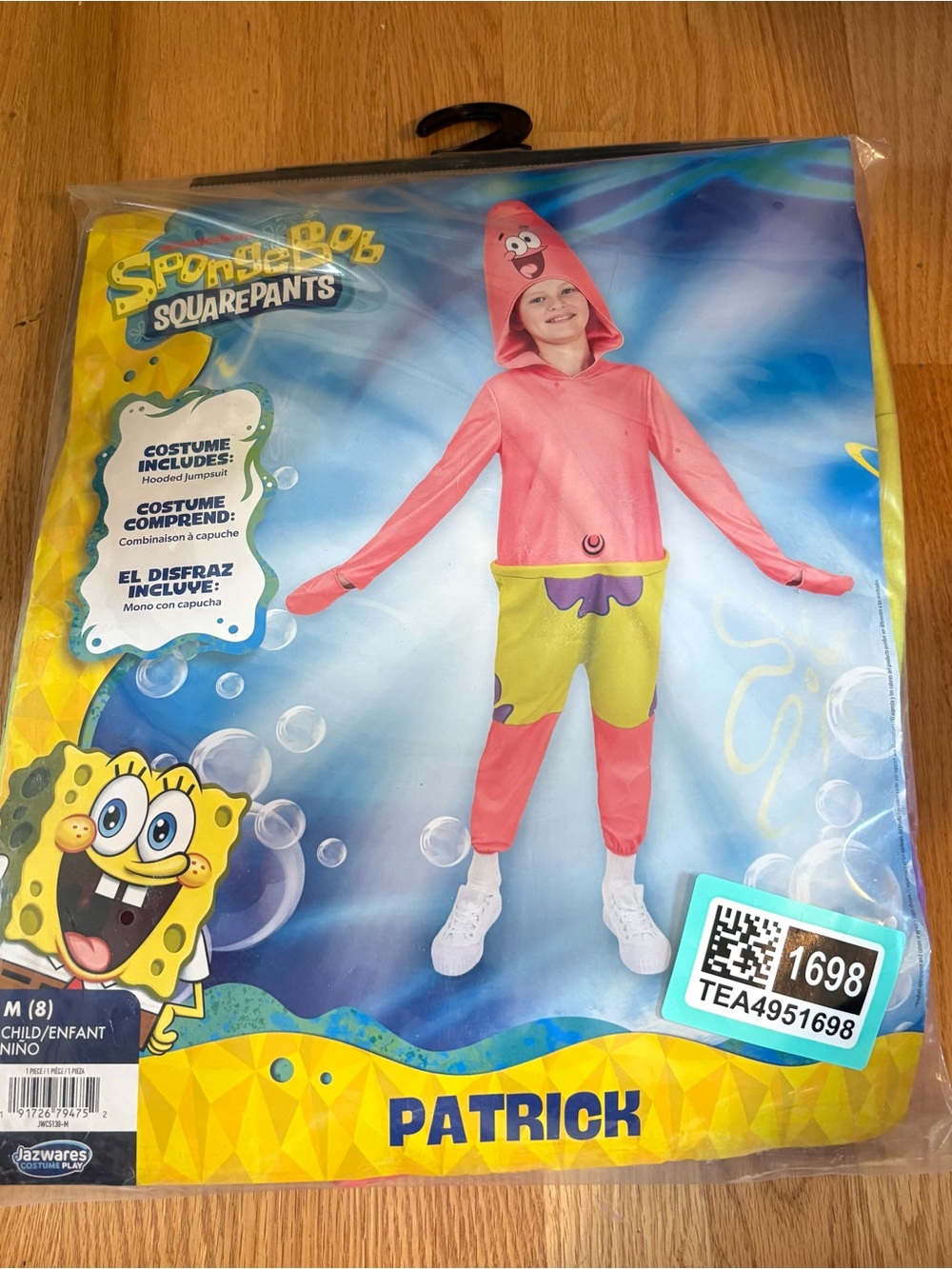 SpongeBob SquarePants Patrick Star Pink Kids Costume NEW Medium 8 Halloween